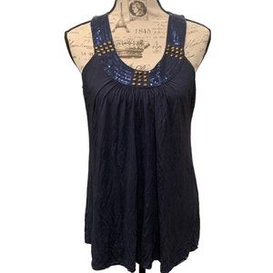 Willi Wear Size Small Blue Halter with Sequins